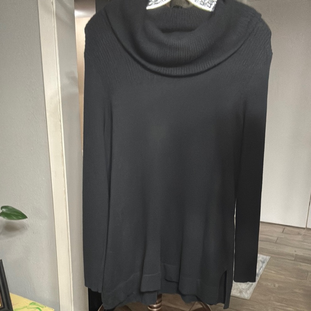 Chico's Black Cowl Neck Sweater